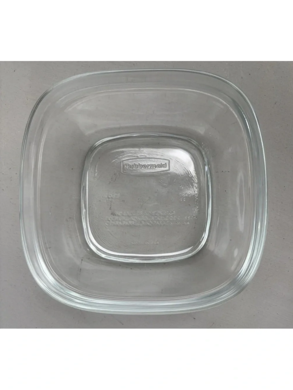 2- Rubbermaid Glass Food Storage Containers 2.5 Cup Square with Red Lids